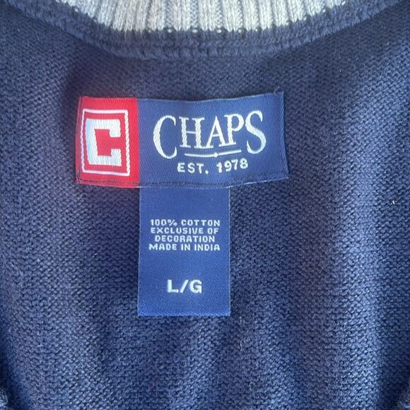 Chaps Navy Blue Sweater vest size large (42) - Picture 3 of 7